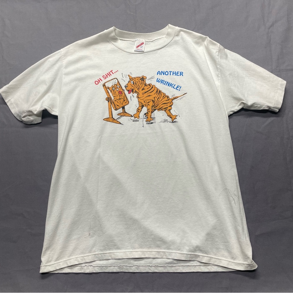 Vintage 80’s 90’s jazzers tag size large funny dog shirt